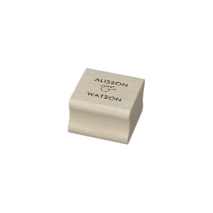 Carimbo De Borracha Nomes de casais e Ampersand