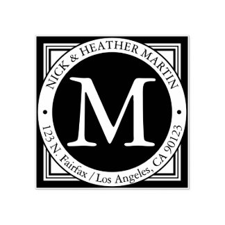 Carimbo De Borracha Nomes, Sobrenome Endereço Inicial e Retorno