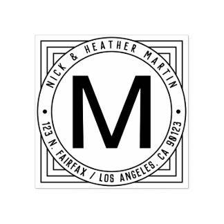 Carimbo De Borracha Nomes, Sobrenome, Endereço Inicial e Retorno Moder