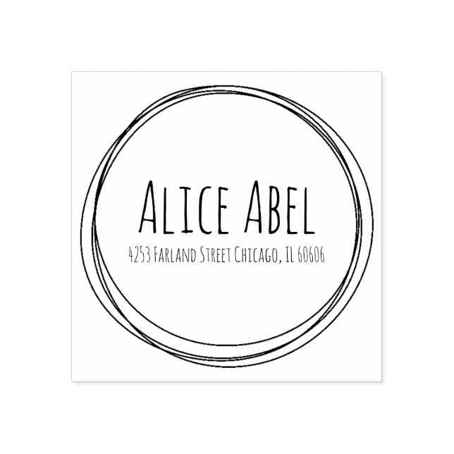 Carimbo de borracha nos círculos de porta (Impressão)