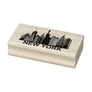 Carimbo De Borracha Nova Iorque silhouette