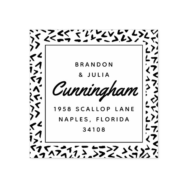 Carimbo De Borracha Novo endereço de devolução da Beach House (Impressão)