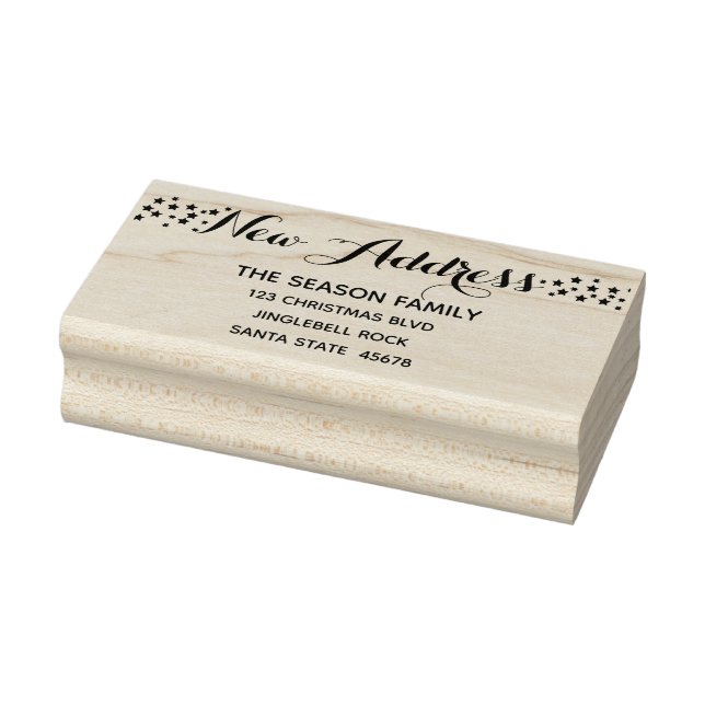 Carimbo De Borracha Novo endereço para devolução de endereço (Carimbo)