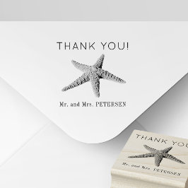 Carimbo De Borracha Novo Sr. e Sra. Chame obrigado de casamento