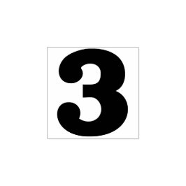 Carimbo De Borracha Número 3