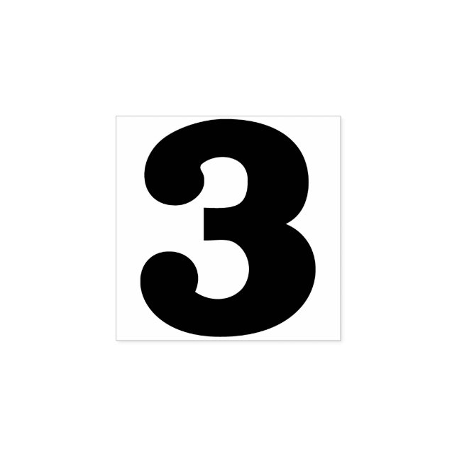 Carimbo De Borracha Número 3 (Impressão)