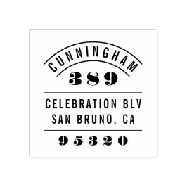 Carimbo De Borracha Números de Negrito Endereço de Retorno da Tipograf