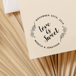 Carimbo De Borracha O Amor À Caligrafia É Um Casamento Botânico Doc