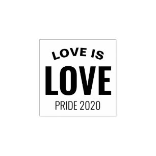 Carimbo De Borracha O amor é Orgulho gay personalizado