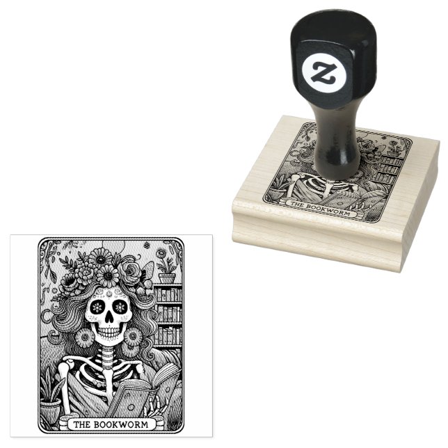 Carimbo De Borracha O Bookworm (Carimbado)