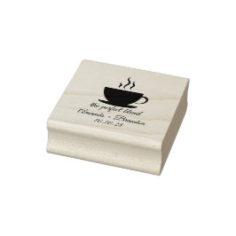 Carimbo De Borracha O Casamento Perfeito Do Café Mistura Obrigado