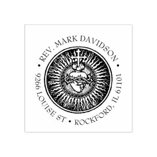 CARIMBO DE BORRACHA O CORAÇÃO SAGRADO DE JESUS PERSONALIZOU O NOME