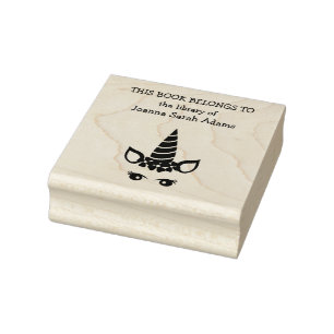 Carimbo De Borracha O Livro do Unicórnio Bonito Pertence ao Livro da 