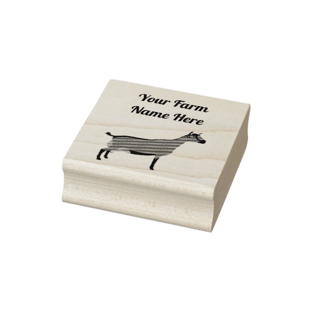 Carimbo De Borracha Oberhasli Dairy Goat Personalizado (Carimbo)