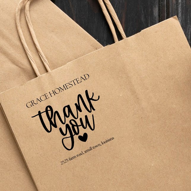 Carimbo De Borracha Obrigado, Heart Farmers Market Add Name (Criador carregado)