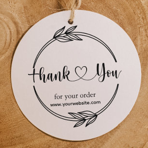 Carimbo De Borracha Obrigado Pelo Seu Pedido Laurel Leaf Rubber Stamp