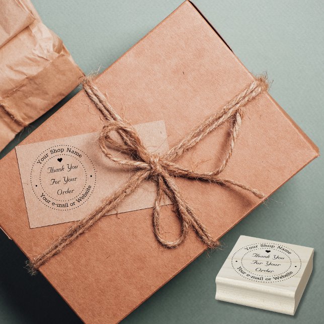 Carimbo De Borracha Obrigado personalizado pela sua empresa de pedidos (Personalized Thank You for Your Order Business Rubber Stamp)