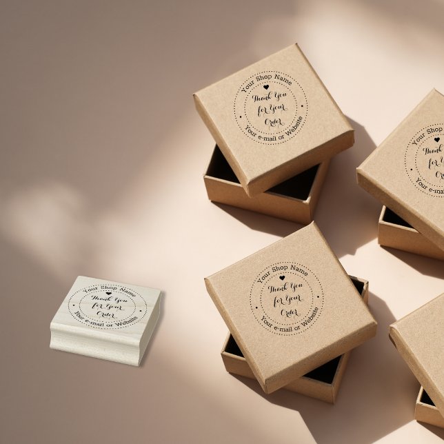 Carimbo De Borracha Obrigado personalizado pelo seu pedido de negócios (Personalized Thank You for Your Business Order Rubber Stamp)