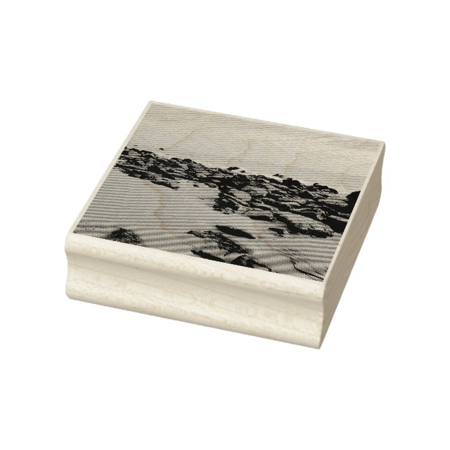 Carimbo De Borracha Ocean Rocks na praia (Carimbo)