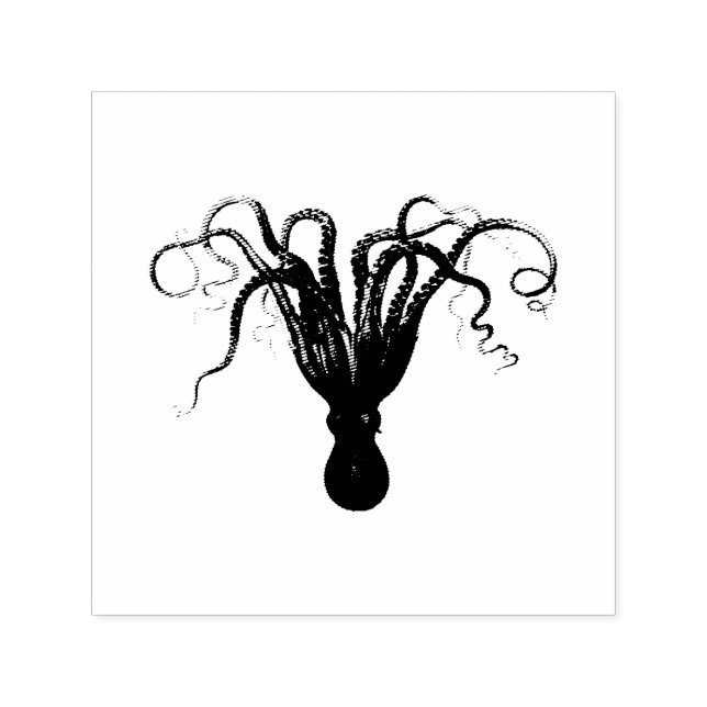 CARIMBO DE BORRACHA OCTOPUS VINTAGE (Design)