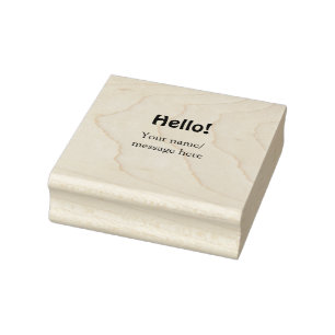 Carimbo De Borracha Olá adicionar mensagem de nome simples item de neg