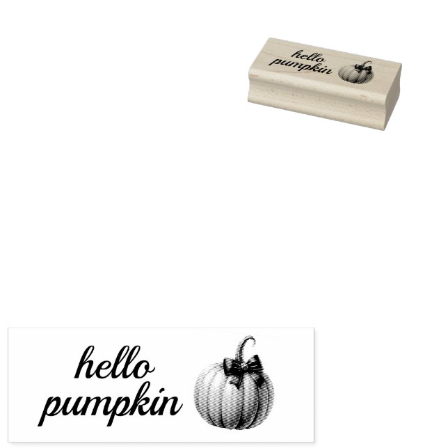 Carimbo De Borracha Olá Pumpkin Rubber Stamp (Carimbado)