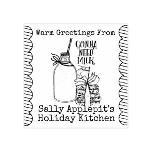 Carimbo De Borracha Ordenhe os biscoitos do Natal que cozem da cozinha