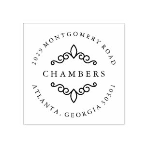 Carimbo De Borracha Ornamentado