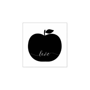 Carimbo De Borracha Ornamento de Árvore de Natal da Apple