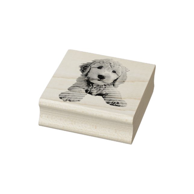Carimbo De Borracha Ouro Doodle Puppy (Carimbo)