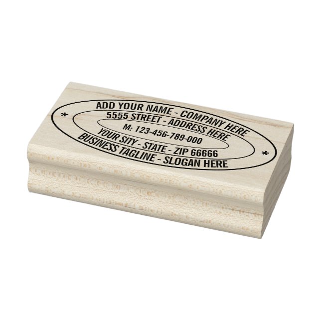 Carimbo de Borracha Oval com Endereço Personalizad (Carimbo)