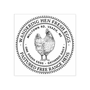 Carimbo De Borracha Ovos Frescos De fazenda Vintage Hen Cartonagem De