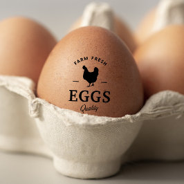 Carimbo De Borracha Óvulo Fresco Fresco De Fazenda De Frango