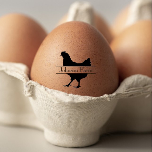 Carimbo De Borracha Óvulo Fresco Fresco De Fazenda De Frango (Criador carregado)