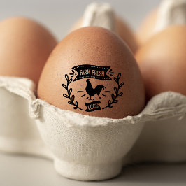 Carimbo De Borracha Óvulo Fresco Fresco De Fazenda De Frango