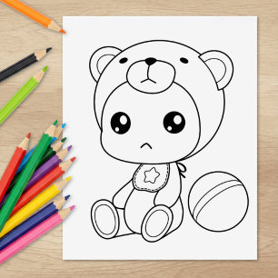 Carimbo De Borracha Página para Colorir de Macacão de Bebê Menino Meni