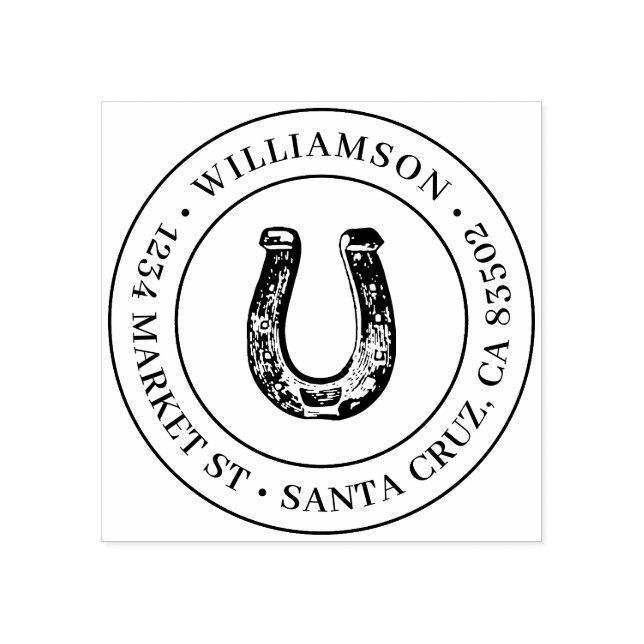 Carimbo De Borracha País Russo Solução Horsround Endereço de devolução (Impressão)