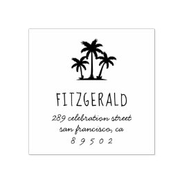Carimbo De Borracha Palmeiras | Nome da família Script Return Address