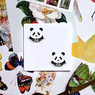 Carimbo De Borracha Panda Azul