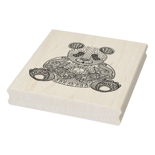 Carimbo De Borracha Panda tribal inspirada (Carimbo)