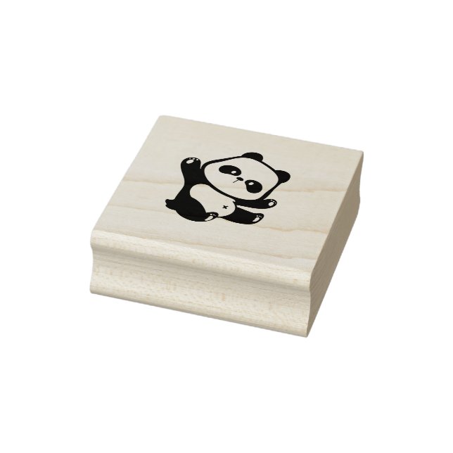 Carimbo De Borracha Panda Waving Paws (Carimbo)