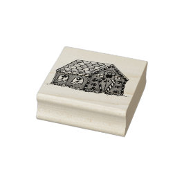 Carimbo De Borracha Pão de Gengibre Férias de Natal