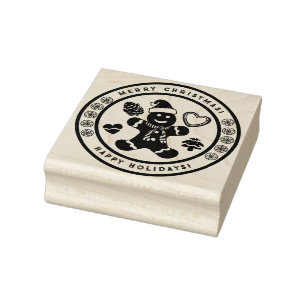 Carimbo De Borracha Pão de Natal