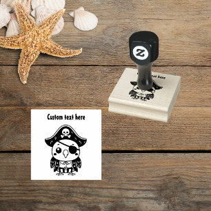 Carimbo De Borracha Papagaio Pirata