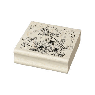 Carimbo De Borracha Papai Noel, boneco de neve e Rena