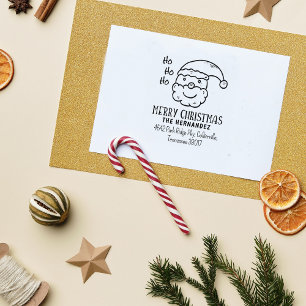 Carimbo De Borracha Papai Noel Feliz Natal, Endereço Familiar