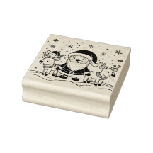 Papai Noel Preto e Branco com Rena