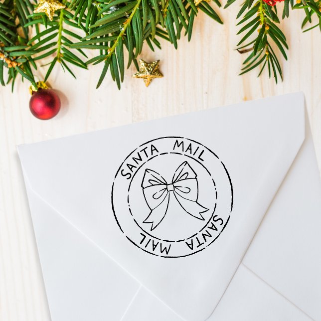 Carimbo De Borracha Papais noeis Correio Postal Natal (Santa Mail Postal Seal Christmas Rubber Stamp)