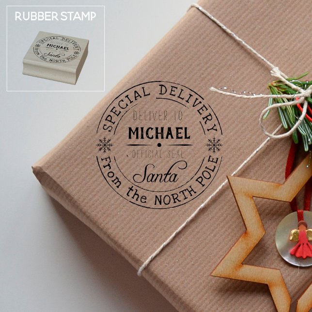 Carimbo De Borracha Papais noeis de entrega especial personalizados do (Criador carregado)