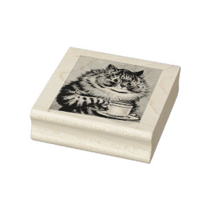 Carimbo De Borracha papel de borracha do café Louis wain